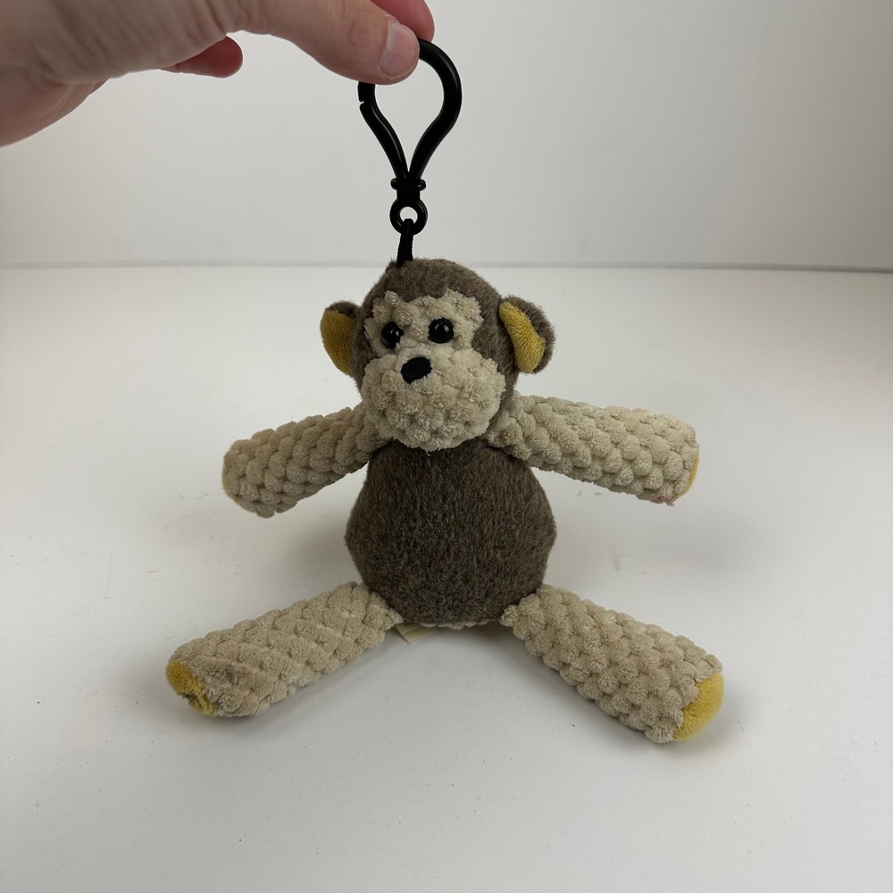 Scentsy Buddy Monkey Clip On Plush Mini Backpack Charm Brown Tan Textured Toy